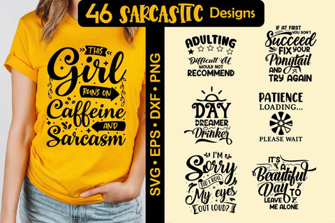 Sarcastic Quote SVG Bundle | Funny Sayings For Her SVG Paper Switch 