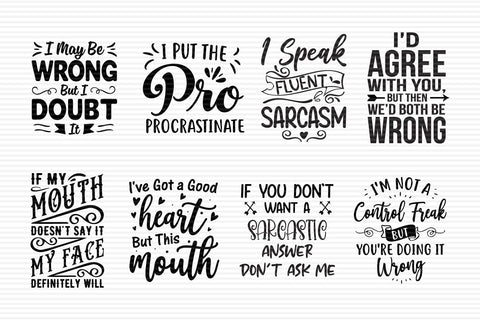 Sarcastic Quote SVG Bundle | Funny Sayings For Her SVG Paper Switch 