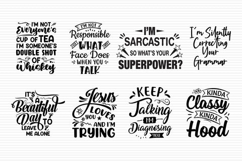 Sarcastic Quote SVG Bundle | Funny Sayings For Her SVG Paper Switch 