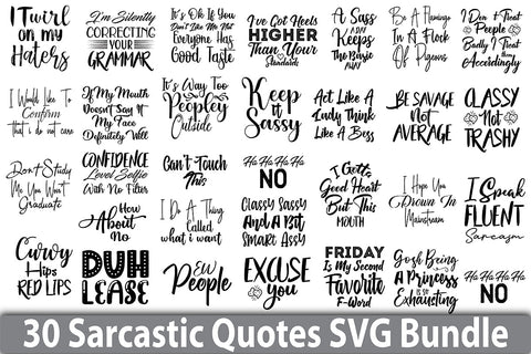 Sarcastic Quotes Bundle SVG orpitasn 