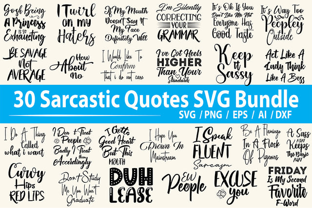 Sarcastic Quotes Bundle SVG orpitasn 