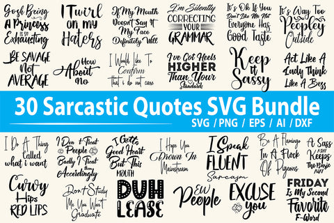 Sarcastic Quotes Bundle SVG orpitasn 