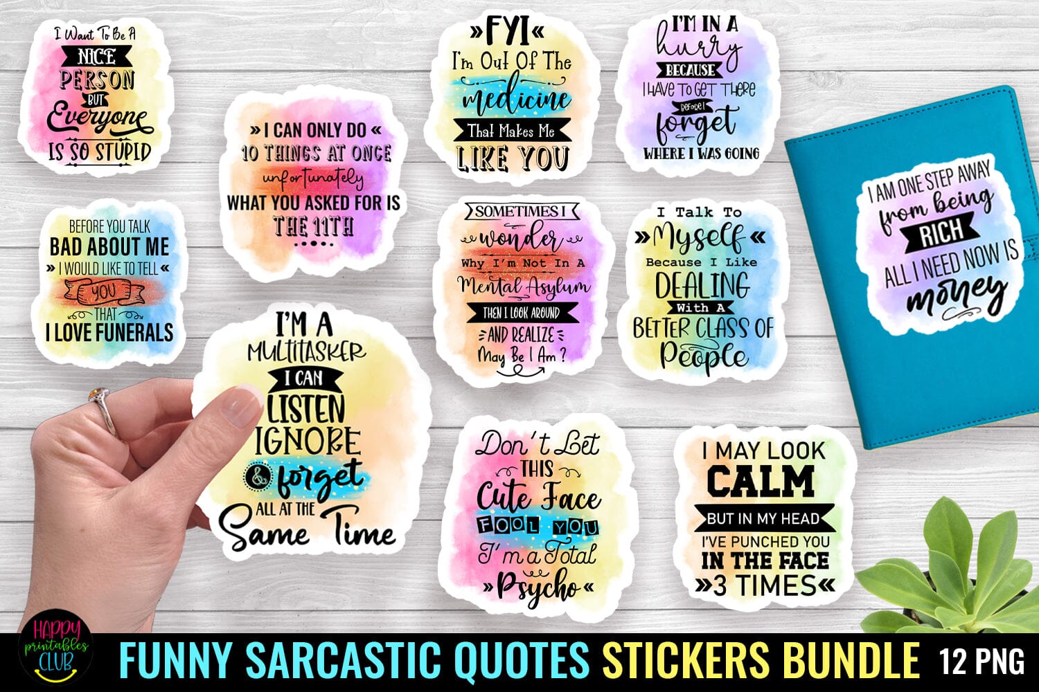 Inspirational Stickers PNGs - So Fontsy