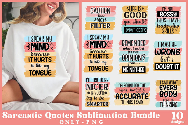 Sarcastic Quotes Sublimation Bundle Sublimation Jagonath Roy 