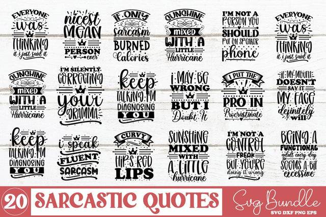 Sarcastic Quotes Svg Bundle SVG designmaster24 