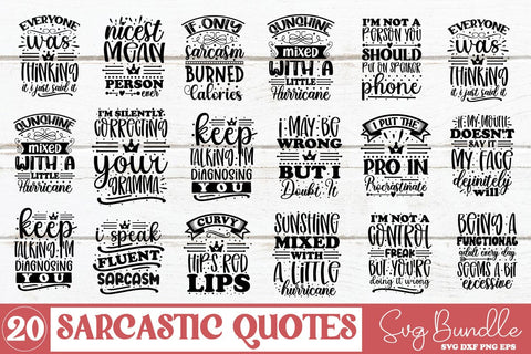 Sarcastic Quotes Svg Bundle SVG designmaster24 