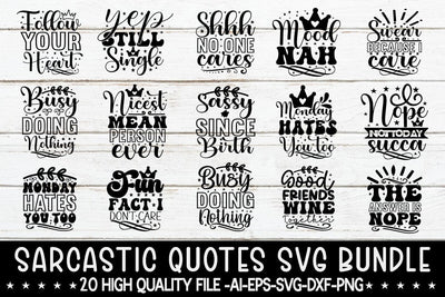 Sarcastic quotes Svg Bundle SVG designmaster24 