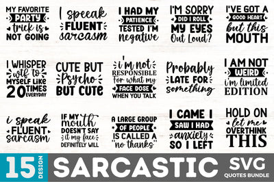 Sarcastic Quotes SVG Bundle SVG Regulrcrative 