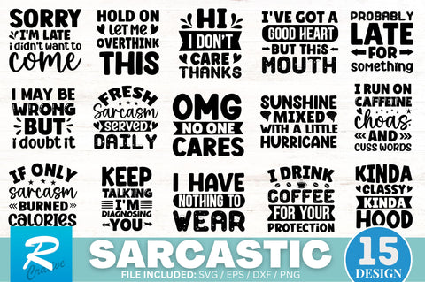 Sarcastic Quotes SVG Bundle SVG Regulrcrative 