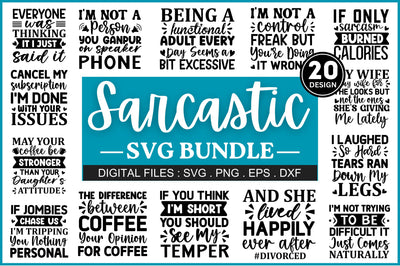 Sarcastic Quotes SVG Bundle SVG Regulrcrative 