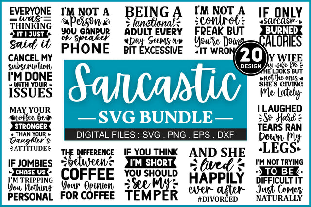 Sarcastic Quotes SVG Bundle SVG Regulrcrative 