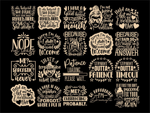 Sarcastic Quotes SVG, Sassy Svg Cut Files, Mom Svg SVG TonisArtStudio 