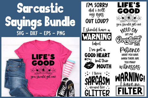 Sarcastic Saying SVG Bundle SVG B Renee Design 