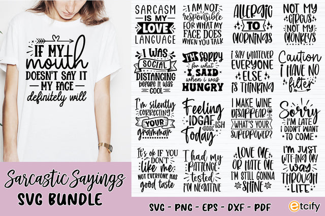 Sarcastic Sayings SVG Bundle SVG etcify 