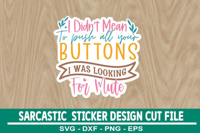 Sarcastic Sticker Design Template SVG CraftingStudio 