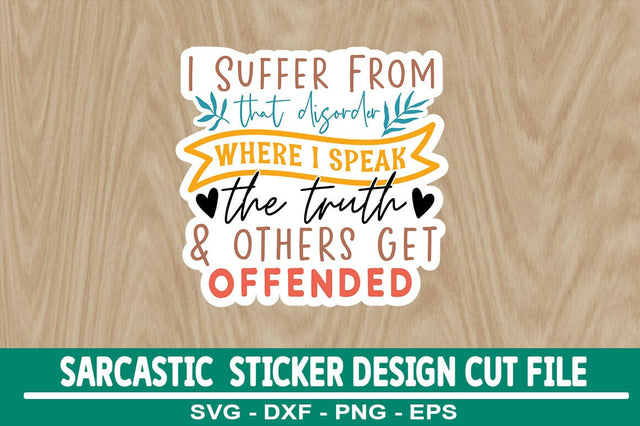 Sarcastic Sticker Design Template SVG CraftingStudio 