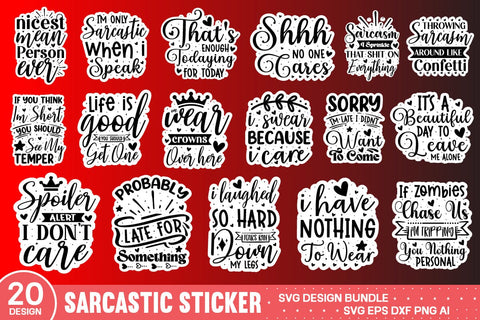 Sarcastic Sticker Svg Bundle SVG designmaster24 