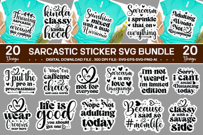 Sarcastic Sticker Svg Bundle SVG designmaster24 