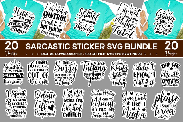 Sarcastic Sticker Svg Bundle SVG designmaster24 
