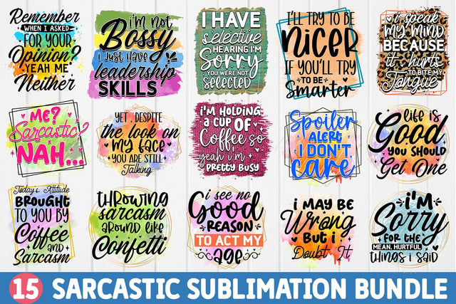 Sarcastic Sublimation Bundle SVG Regulrcrative 