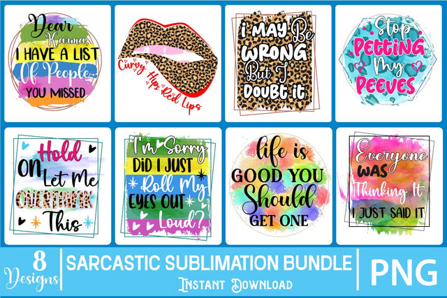 Sarcastic Sublimation Bundle SVGs,Quotes and Sayings,Food & Drink,On Sale, Print & Cut Sublimation DesignPlante 503 