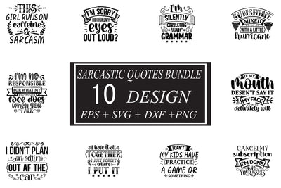 Sarcastic SVG bundle 10 design SVG svgteam 