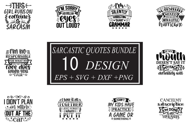 Sarcastic SVG bundle 10 design SVG svgteam 