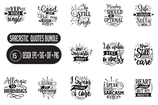 Sarcastic SVG bundle 15 design SVG Nurstore 