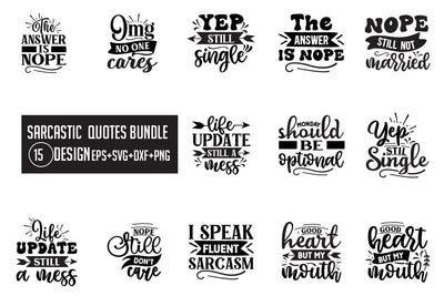 Sarcastic SVG bundle 15 design SVG Nurstore 