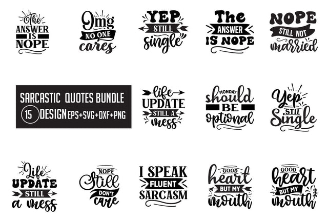 Sarcastic SVG bundle 15 design SVG Nurstore 