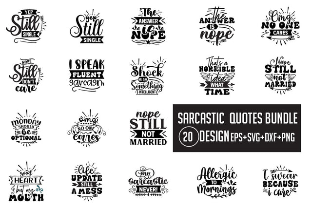 Sarcastic SVG bundle 20 design SVG Nurstore 