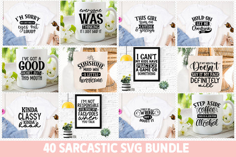 Sarcastic SVG Bundle - 40 Designs SVG fokiira 