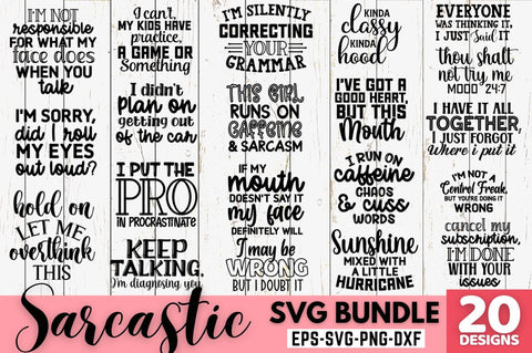 Sarcastic SVG Bundle Bundle SVG DESIGNISTIC 