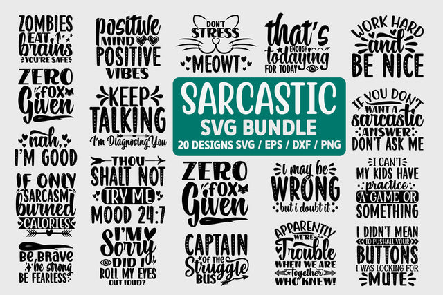 Sarcastic SVG Bundle Cut File SVG akazaddesign 