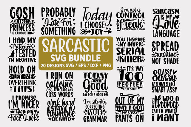 Sarcastic SVG Bundle Cut File SVG akazaddesign 
