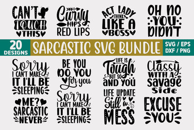 Sarcastic SVG Bundle Cut File SVG akazaddesign 