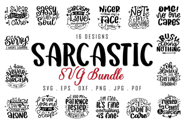 Sarcastic SVG Bundle | Funny Lettering Quotes SVG dapiyupi store 
