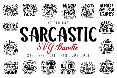 Sarcastic SVG Bundle | Funny Lettering Quotes SVG dapiyupi store 