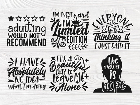 Sarcastic SVG Bundle, Funny Quote Svg, Mom Svg SVG TonisArtStudio 