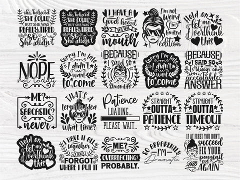 Sarcastic SVG Bundle, Funny Shirt Svg, Mom Svg SVG TonisArtStudio 