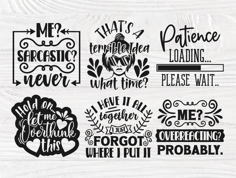 Sarcastic SVG Bundle, Funny Shirt Svg, Mom Svg SVG TonisArtStudio 