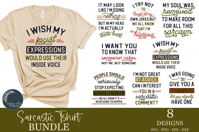 Sarcastic SVG Bundle-Funny SVG Bundle SVG Linden Valley Designs 