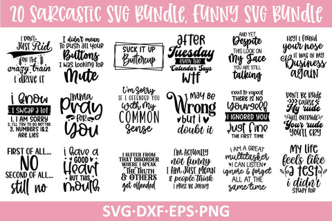 Sarcastic SVG Bundle, Funny SVG Bundle SVG md faruk hossain 