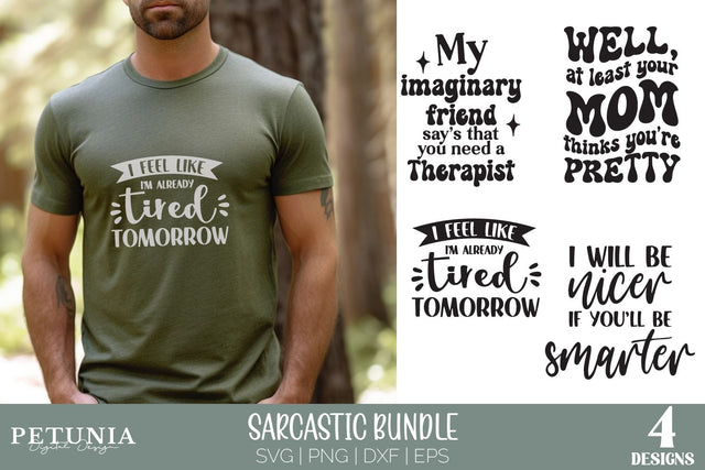 Sarcastic SVG Bundle | Funny SVG Cut Files | Shirt Designs SVG Petunia Digital Design 