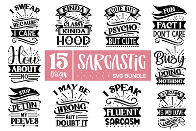 Sarcastic Svg Bundle, Sarcastic Sayings Svg Bundle, Sarcastic Quotes Svg SVG designmaster24 