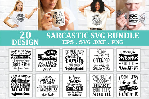 Sarcastic SVG Bundle - Sassy Funny Quotes for Coffee Mugs SVG md faruk hossain 
