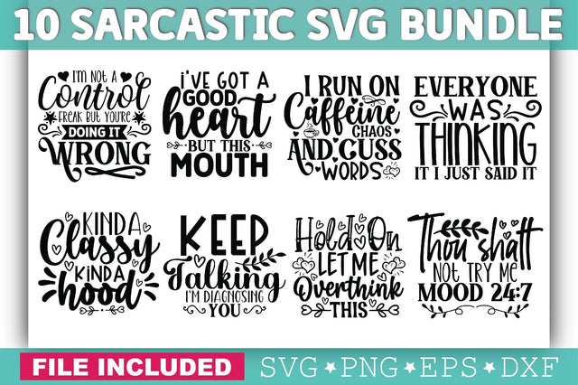 Sarcastic SVG Bundle SVG Ariyan 