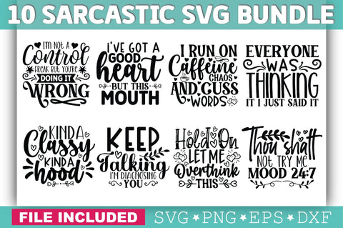 Sarcastic SVG Bundle SVG Ariyan 