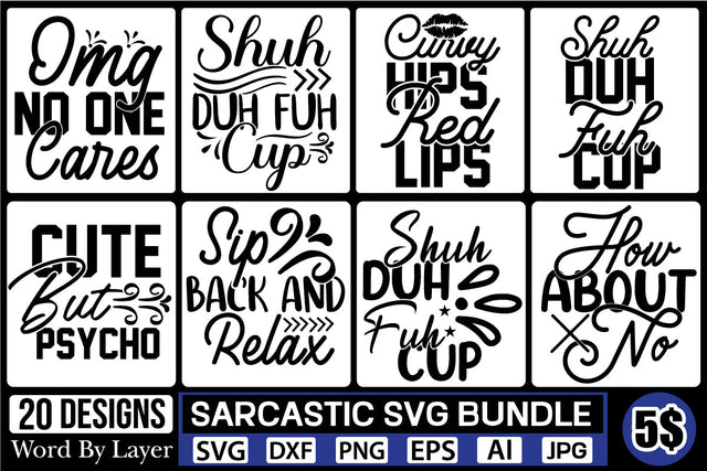 Sarcastic Svg Bundle SVG Cut File SVG DesignPlante 503 