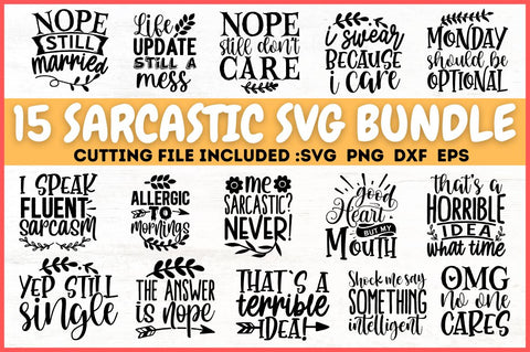 Sarcastic SVG Bundle SVG Designangry 